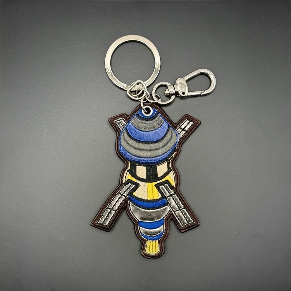 ETRO Satellite Leather Keychain in Calf Leather – Made in Italy
